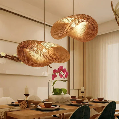 Elegante Handgeweven Rieten Hanglamp voor Thuis