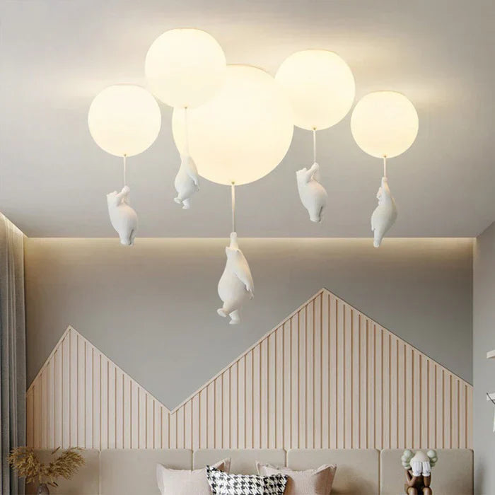 Speelse Beer en Ballon Hanglamp