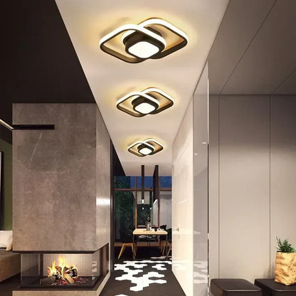 Moderne LED Plafondlamp met Tweeringdesign