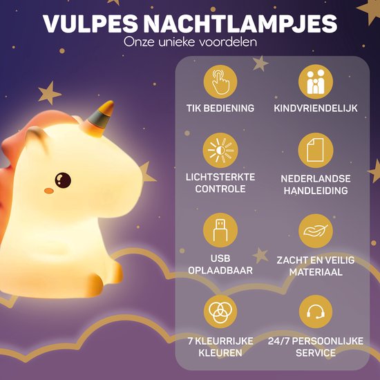 Betoverende Eenhoorn Nachtlamp voor Kinderen