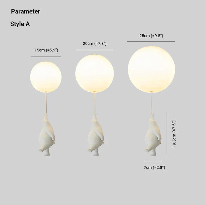 Speelse Beer en Ballon Hanglamp