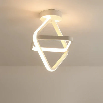 Moderne LED Plafondlamp met Tweeringdesign