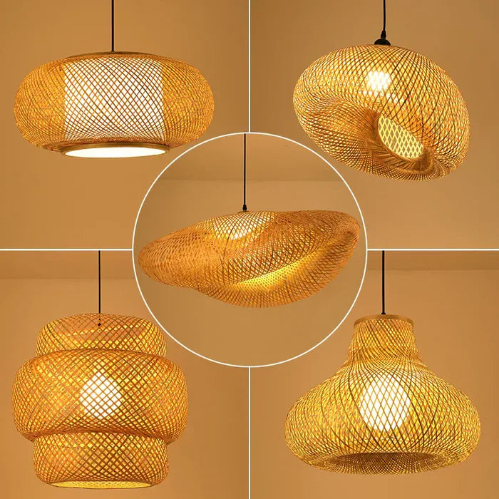 Handgemaakte Rieten Hanglamp voor Sfeervolle Verlichting