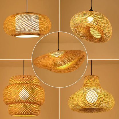 Handgemaakte Rieten Hanglamp voor Sfeervolle Verlichting