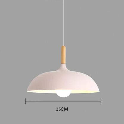 Elegante Scandinavische Eiken Plafondlamp met LED