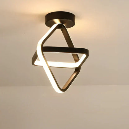 Moderne LED Plafondlamp met Tweeringdesign