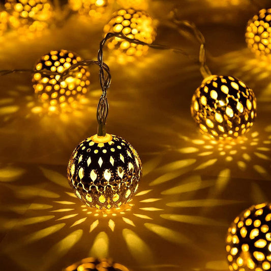 Betoverende Marokkaanse Zonne-String Lights voor Buiten