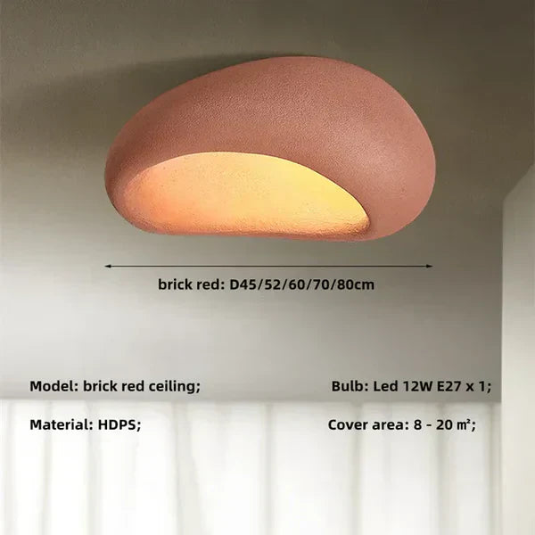 Wabi-Sabi Plafondlamp: Natuurlijke Elegantie en Rust