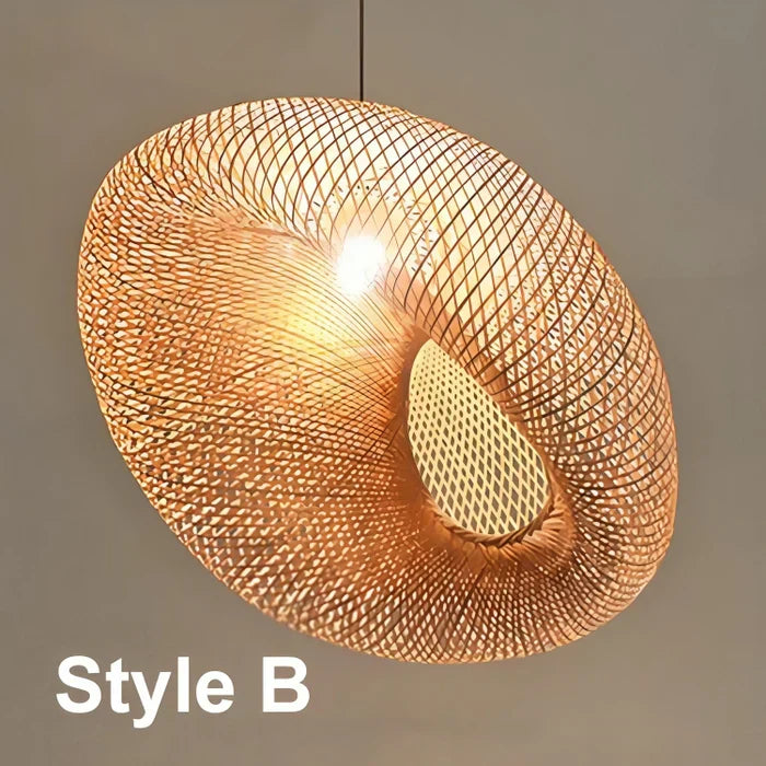 Elegante Handgeweven Rieten Hanglamp voor Thuis