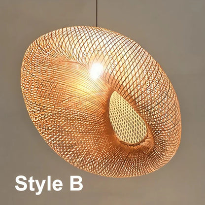 Elegante Handgeweven Rieten Hanglamp voor Thuis
