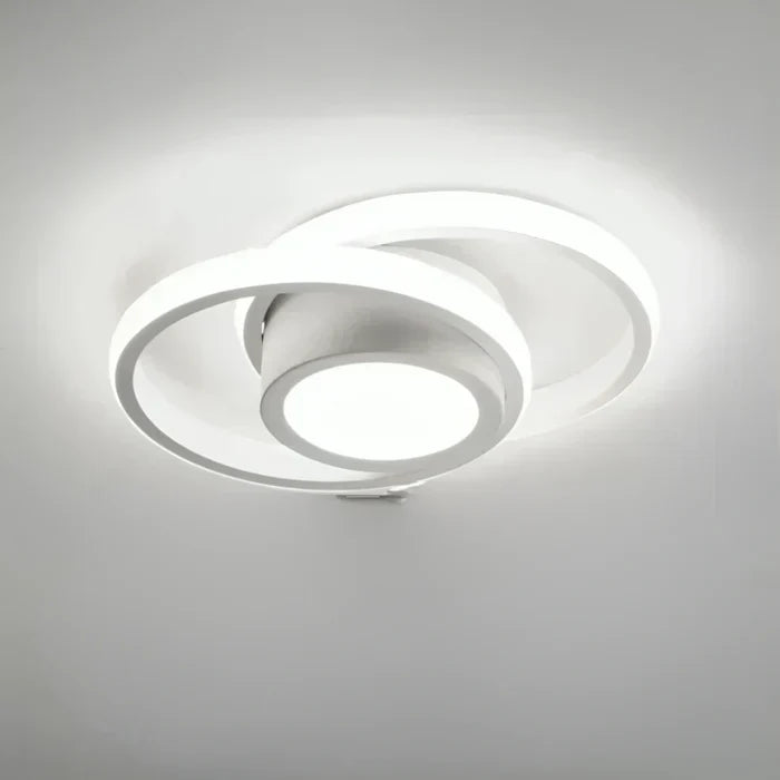 Moderne LED Plafondlamp met Tweeringdesign
