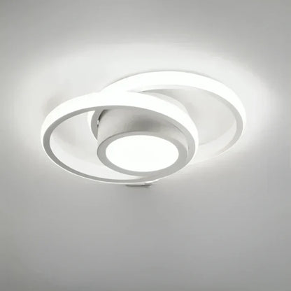 Moderne LED Plafondlamp met Tweeringdesign