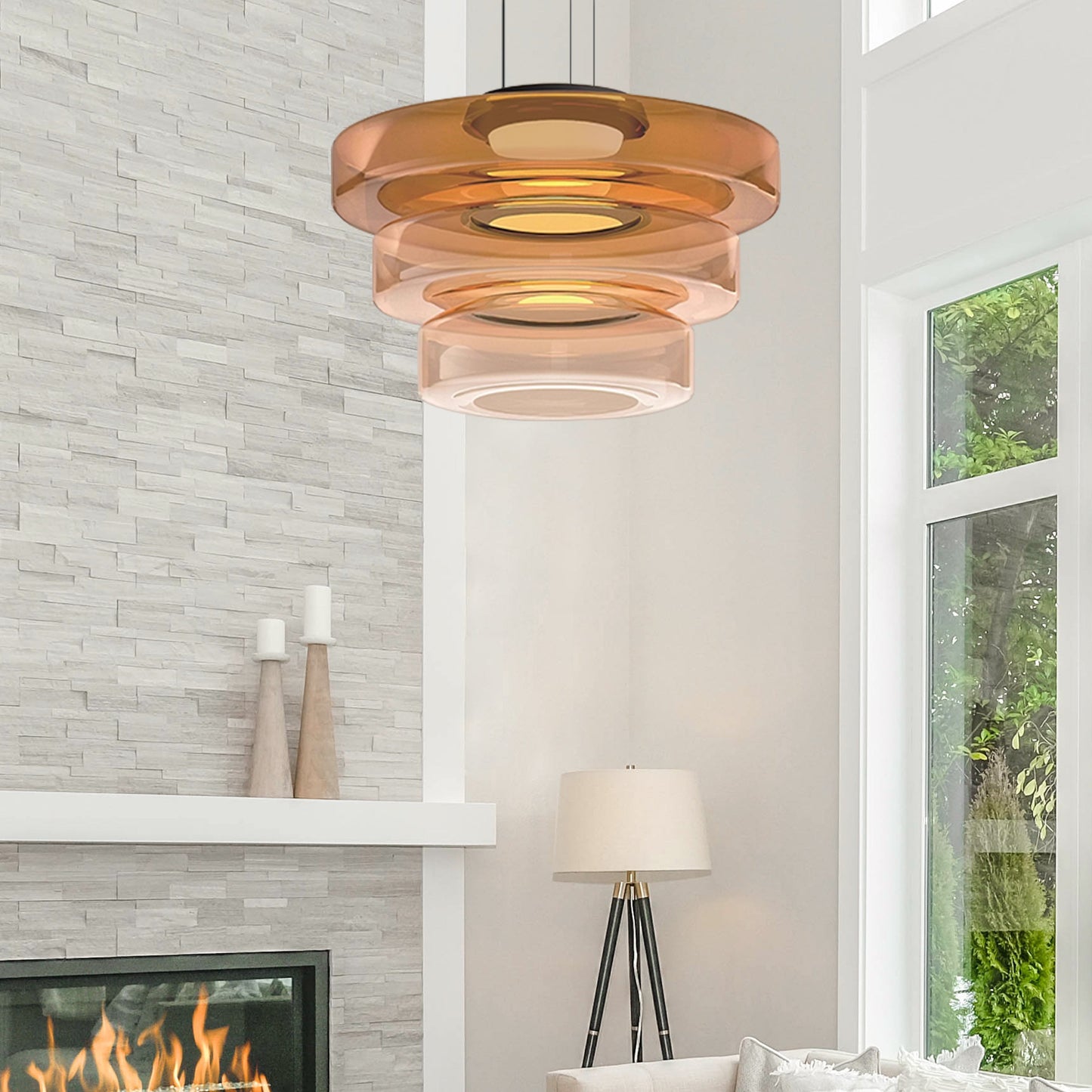 Bauhaus-Inspiratie: Elegante Glas Hanglamp