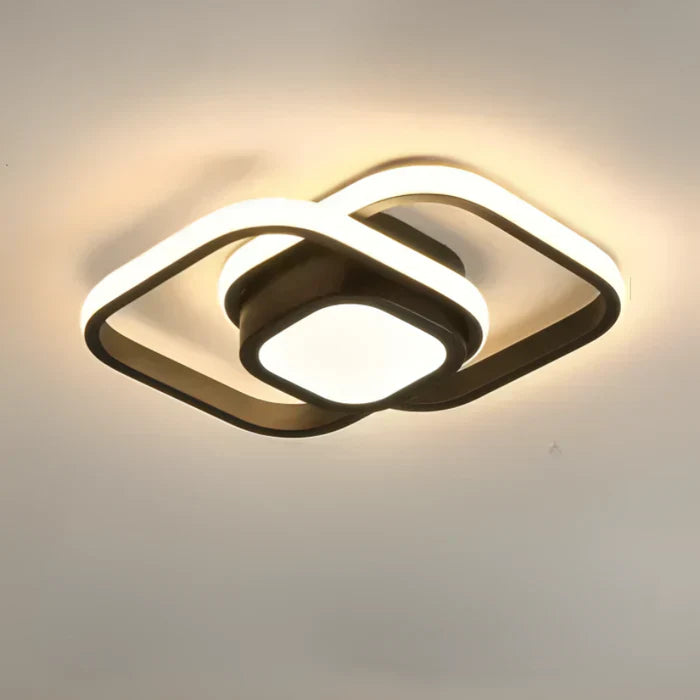 Moderne LED Plafondlamp met Tweeringdesign