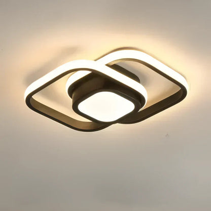 Moderne LED Plafondlamp met Tweeringdesign