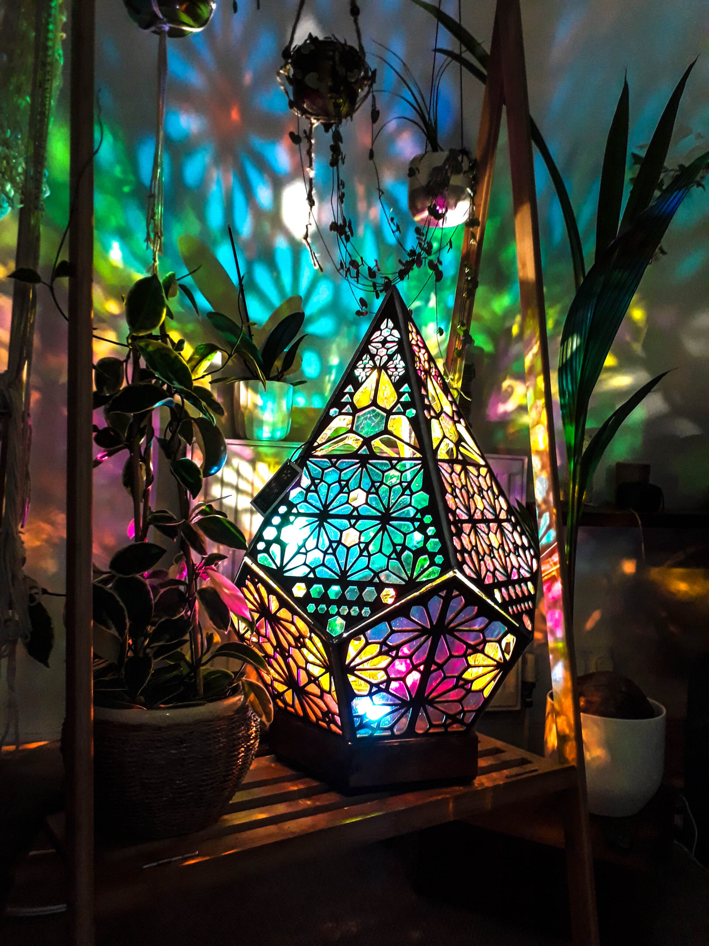 Betoverende Boheemse LED Tafellamp met Sterrenlicht