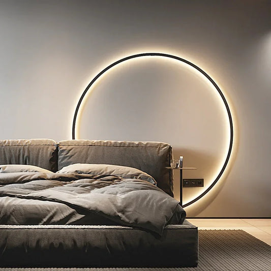 Elegante Minimalistische Ronde Wandlamp voor Sfeervolle Verlichting