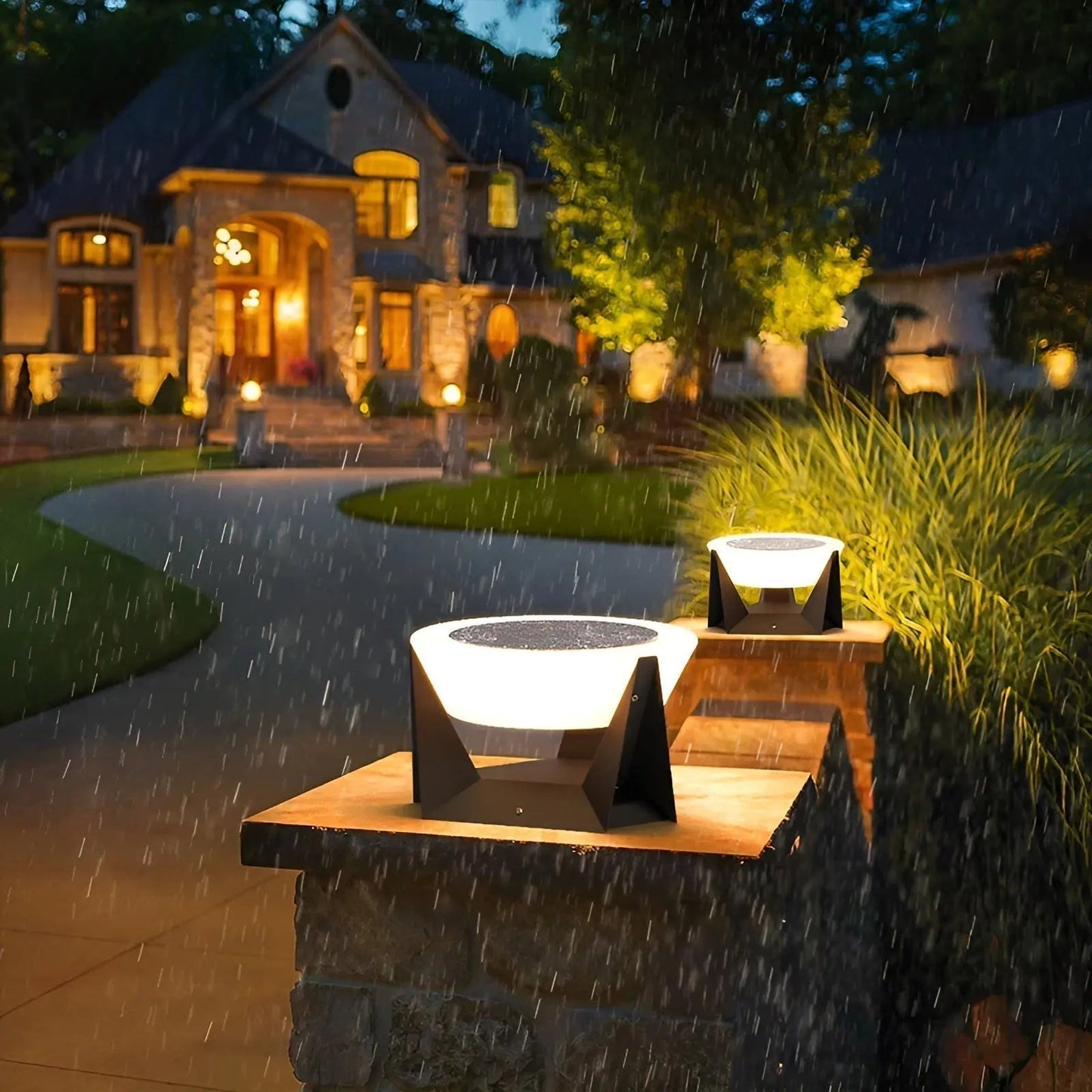 Elegante Zonne Tuinlamp in Japanse Stijl