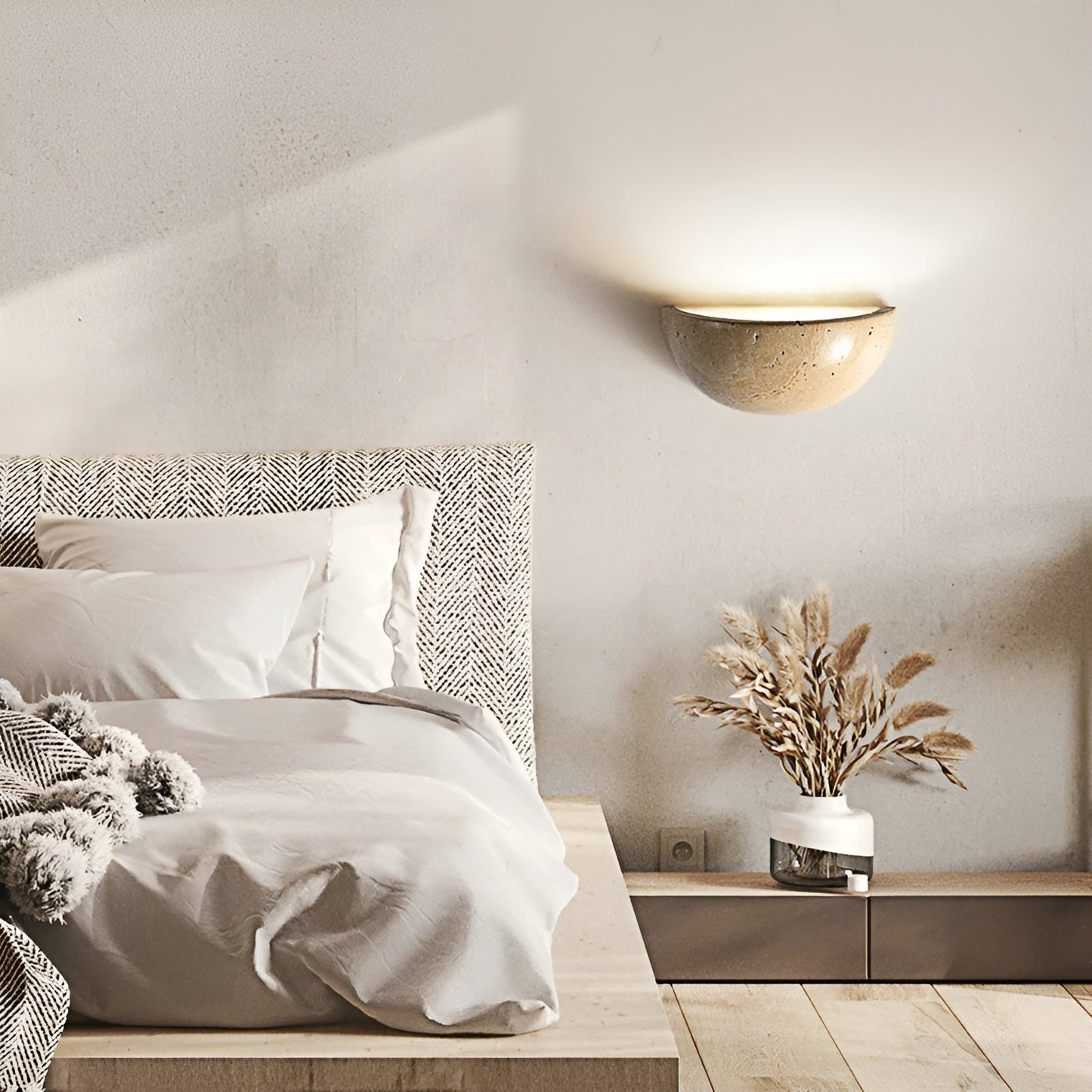 Elegante Wabi-Sabi Wandlamp voor Sfeervolle Verlichting