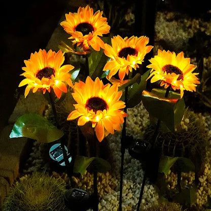 Zonne-energie Zonnebloemlamp voor Buitenverlichting