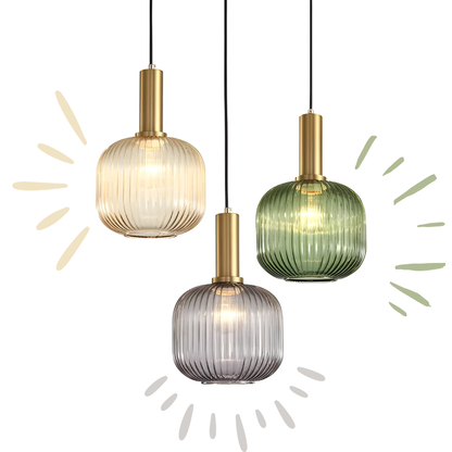 Kleurrijke Vintage Glazen Hanglamp voor Stijlvolle Verlichting