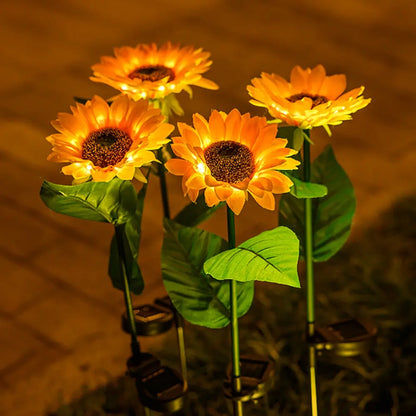 Zonne-energie Zonnebloemlamp voor Buitenverlichting