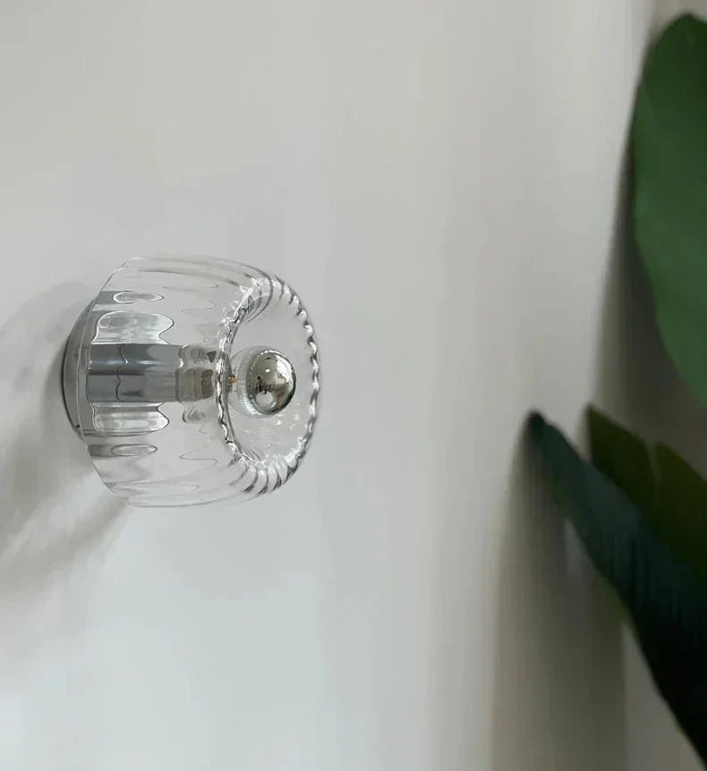 Elegante Bauhaus Wandlamp van Glas en Metaal