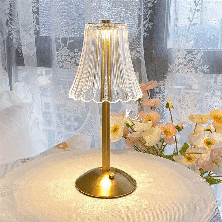 Elegante Retro LED Tafellamp met Dimmfunctie