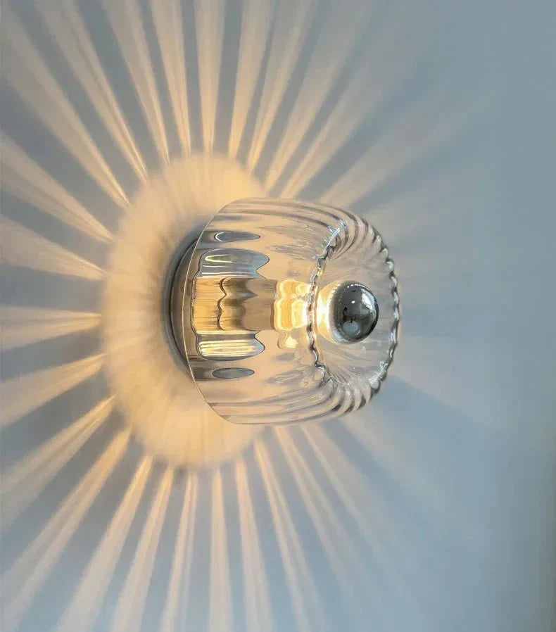 Elegante Bauhaus Wandlamp van Glas en Metaal