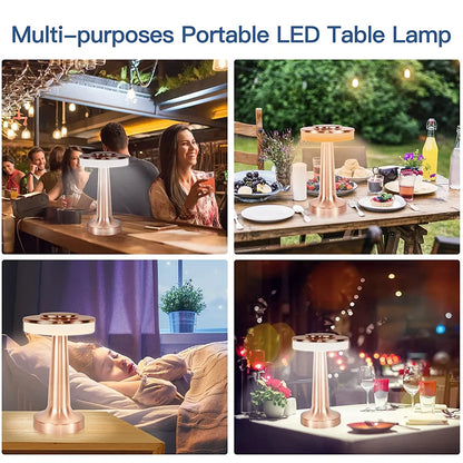 Elegante Draadloze LED Tafellamp met Dimbare Functie