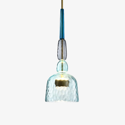 Elegante Gekleurde Glazen Hanglamp voor Sfeervolle Verlichting