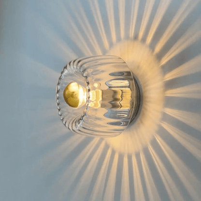 Elegante Bauhaus Wandlamp van Glas en Metaal