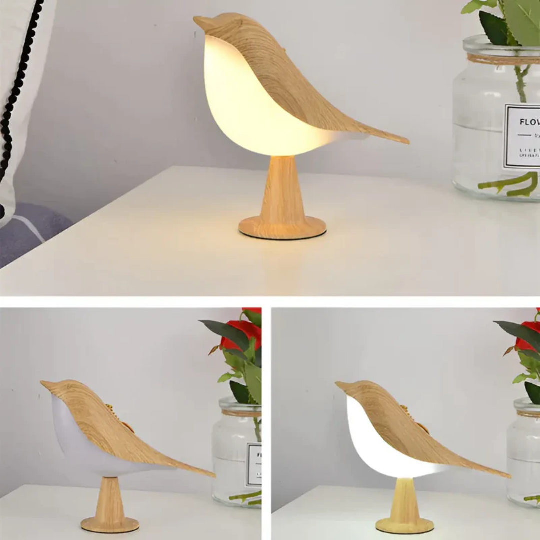 FeatherGlow: Betoverende Draadloze LED Vogel Lamp