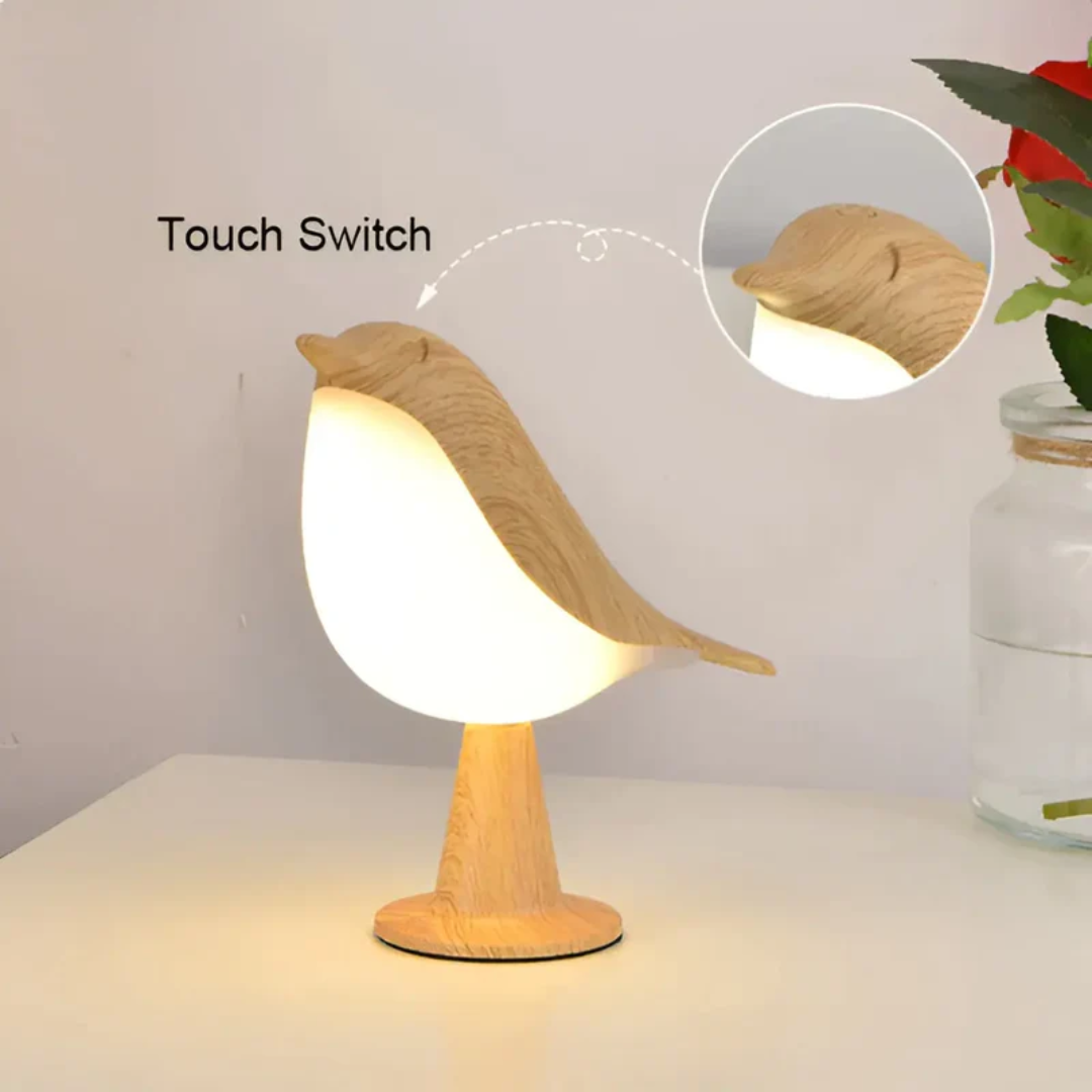 FeatherGlow: Betoverende Draadloze LED Vogel Lamp