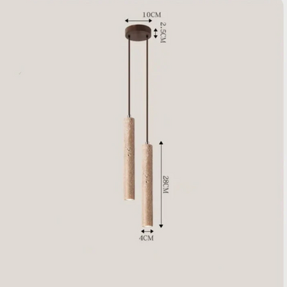 Elegante Travertijn LED Kroonluchter voor Luxe Verlichting