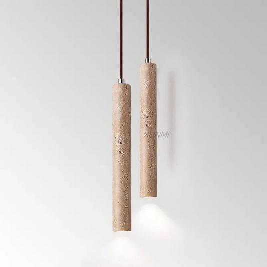 Elegante Travertijn LED Kroonluchter voor Luxe Verlichting