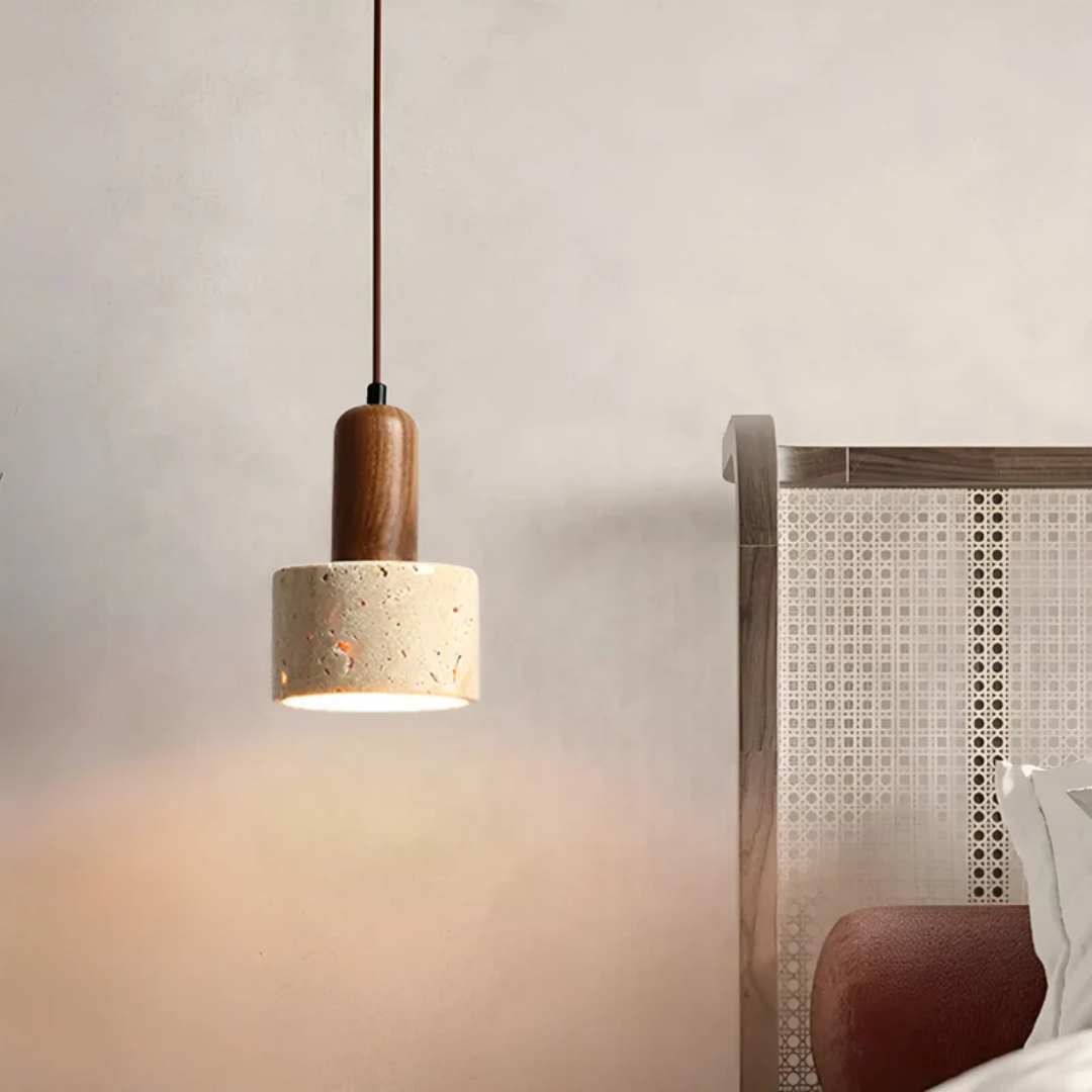 Elegante Wabi-Sabi Plafondlamp voor Sfeervolle Verlichting