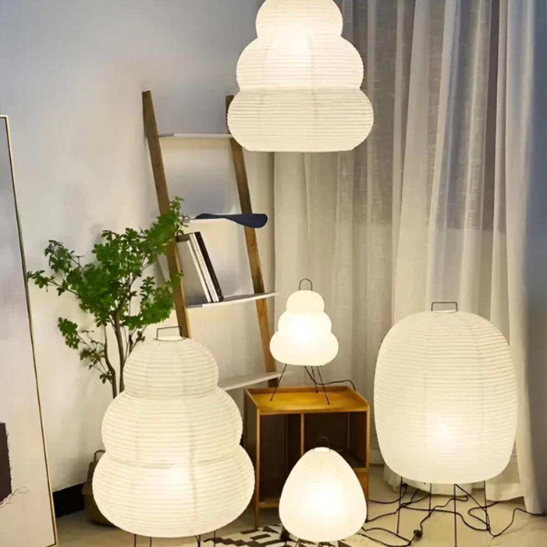 Elegante Vloerlamp van Rijstpapier – Sfeervolle Verlichting voor Elke Ruimte