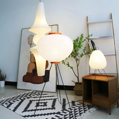 Elegante Vloerlamp van Rijstpapier – Sfeervolle Verlichting voor Elke Ruimte