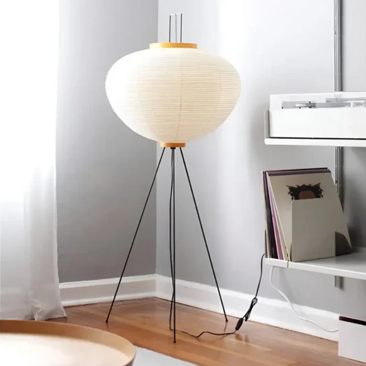 Elegante Vloerlamp van Rijstpapier – Sfeervolle Verlichting voor Elke Ruimte