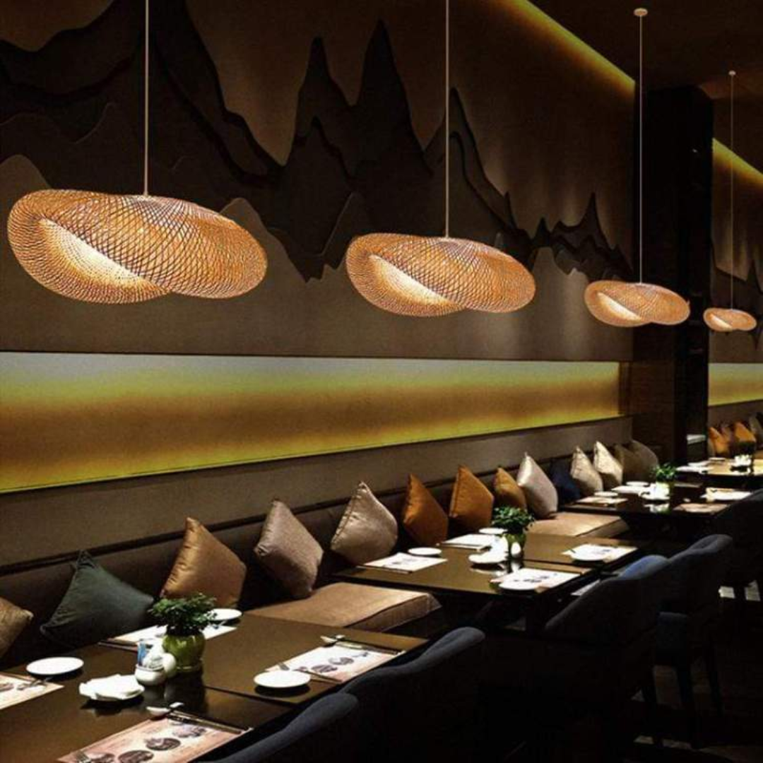 Natuurlijke Bamboe LED Hanglamp - Elegante Verlichting