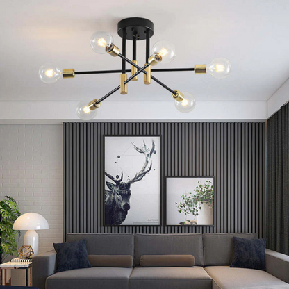 Elegante Moderne LED Plafondlamp in Zwart en Goud