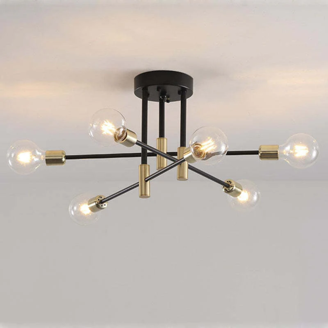 Elegante Moderne LED Plafondlamp in Zwart en Goud