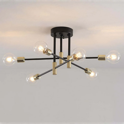 Elegante Moderne LED Plafondlamp in Zwart en Goud