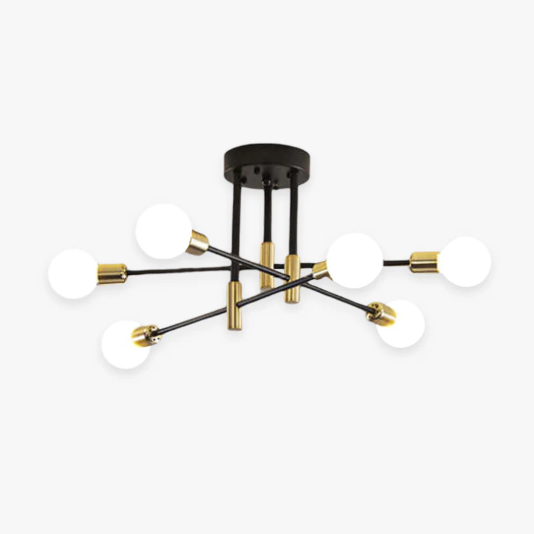 Elegante Moderne LED Plafondlamp in Zwart en Goud