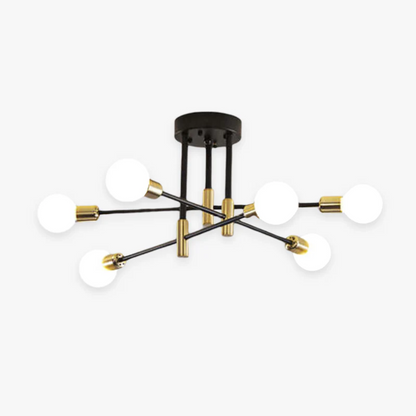 Elegante Moderne LED Plafondlamp in Zwart en Goud