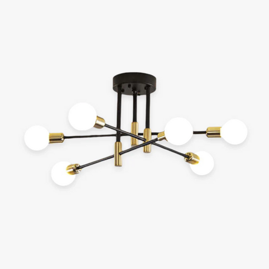 Elegante Moderne LED Plafondlamp in Zwart en Goud