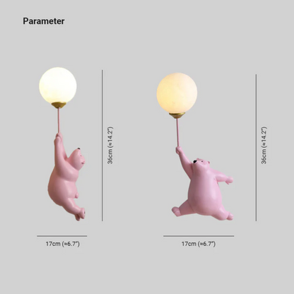 Schattige Berenvormige LED Wandlamp voor Kinderen