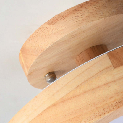 Moderne Ronde LED Plafondlamp met Hout