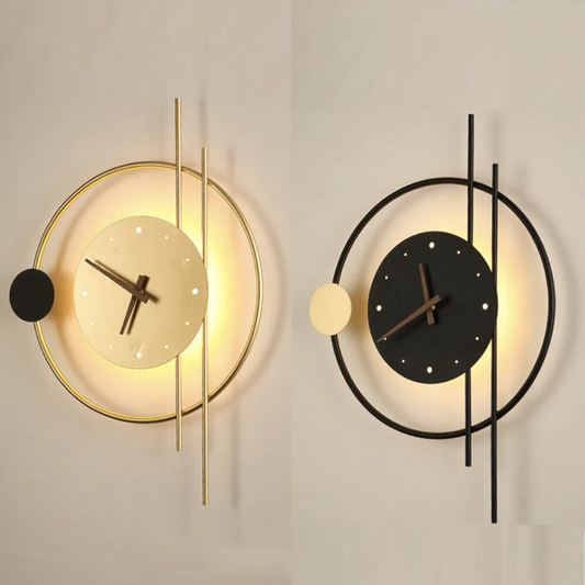 Moderne LED Wandklok met Verlichting